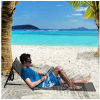 Outsunny Sonnenliege 142 x 51 x 40 cm Grau