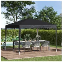 Outsunny Pavillon ca.3x3m, wasserabweisend Stabil Winterfest Pop-up Faltpavillon,