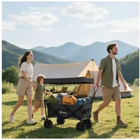 Outsunny Bollerwagen faltbar schwarz