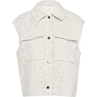 S.Oliver Bouclé-Weste mit aufgesetzten Taschen - beige - 40