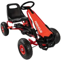 Lemodo Go Kart Tretfahrzeug rot mit Luftreifen, Kinderfahrzeug ab