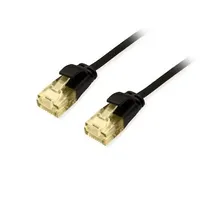 Equip 62690107101 Slim-Patchkabel, Cat.6A, U/UTP, 0.25m, Schwarz
