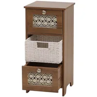 Mendler Kommode HWC-O75, Schubladenschrank, 3 Schubfächer Korbschubladen Holz Melamin