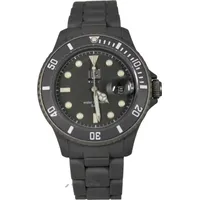 Light Time Armbanduhr Quarz Damen Herren Datum Kunststoff Grau