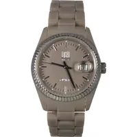 Light Time Armbanduhr Quarz Damen Datum Kunststoff Grau L142KHK