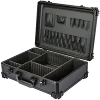 HMF Werkzeugkoffer leer mit 17 Einsteckfächern und 5 Trennwänden