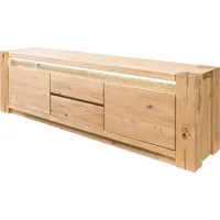 MASSIVMOEBEL24.DE TV-Board Wildeiche 173x40x53 beige geölt KENT #210