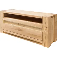 MASSIVMOEBEL24.DE TV-Board Wildeiche 123x40x53 beige geölt KENT #209