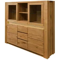 MASSIVMOEBEL24.DE Highboard 163 x 40 x 142 cm Braun