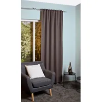 HOMEbasics Verdunkelungsvorhang HOME BASICS "BLACKY", stein, B:140cm H:145cm, Polyester,