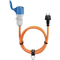 Goobay CEE-Adapterleitung Schutzkontakt-Stecker auf CEE-Kupplung - Campingkabel für (76219)