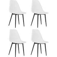 VidaXL Esszimmerstuhl Kunststoff weiß 4er Set