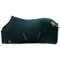 HKM Abschwitzdecke mit Kragen (145cm) - Tannengrün-Gold