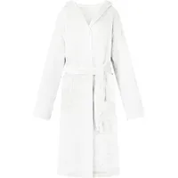 VidaXL Bademantel Hoodie Weiß M Flanell