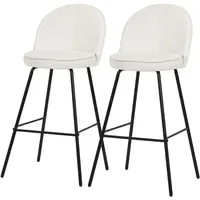 ML-Design Barhocker 2er Set Beige 75 cm, Hoch mit