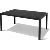 Mojawo Gartentisch 160 x 90 x 72 cm anthrazit/schwarz