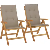 VidaXL Gartenstuhl 74,5 x 51 x 27 cm braun