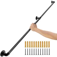 Vevor 2x Retro Wasserrohr Handlauf 180cm Industrieller Geländer Schutzbügel