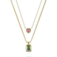 Guido Maria Kretschmer Kette COLORFUL Edelstahl/Gelbgold