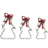 Beliani Weihnachtsdekoration 3er Set LED KYVESI Weihnachtsbaum 20/25/30 cm