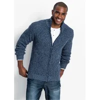 Bonprix Strickjacke BONPRIX, Herren, Gr. 60/62 (XXL), blau (mattblau