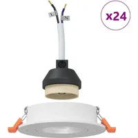 VidaXL Deckenleuchten 24 GU10 rund Aluminium weiß