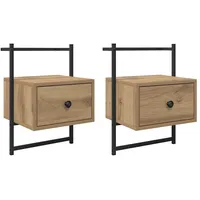 VidaXL Nachtschrank Artisan-Eiche 35 x 30 x 51 cm