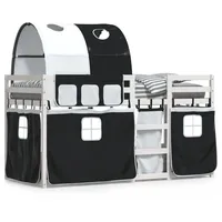 VidaXL Etagenbett mit Vorhängen 90 x 200 cm Kiefer