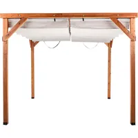 Beliani Pavillon Villarosa 3,8 x 3,2 m Beige/Braun