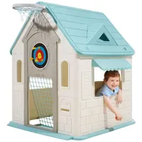 Vevor Spielhaus Outdoor 5 in 1 Gartenhaus mit Rutsche