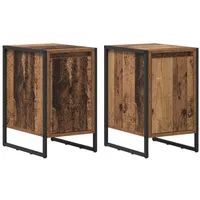 VidaXL Nachtschrank 2 pcs Altholz 39,5 x 30 x