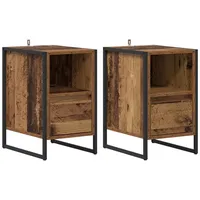 VidaXL Nachtschrank 2 pcs Altholz 39,5 x 30 x