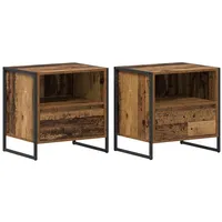 VidaXL Nachtschrank 2 pcs Altholz 50 x 39,5 x
