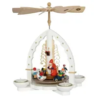 Richard Glässer GmbH Seiffen Richard Glaesser Pyramide Weihnachtsbescherung weiß