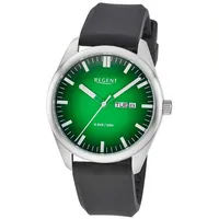 REGENT F-1589 Herrenuhr Gut Ablesbar Edelstahl/Grün
