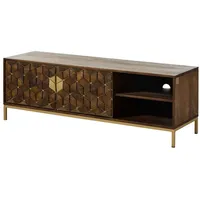 Massivmoebel24 TV-Board Mango 145x45x50 braun geölt DIAMOND #206