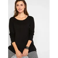 Bonprix Langarmshirt BONPRIX "Langarmshirt aus Baumwoll-Viskose-Mix", Damen, Gr. 52/54