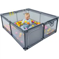 Relaxdays Laufstall Baby, 120 x 150 cm, Laufgitter, 50