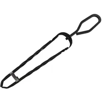 Relaxdays Kaminholzzange Schmiedeeisen 46 cm Schwarz