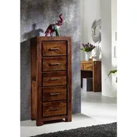 MASSIVMOEBEL24.DE Kommode 50 x 40 x 120 cm braun