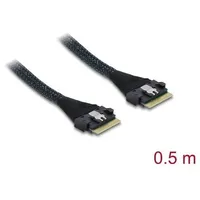 DeLock PCIe 4.0 Kabel Slim SAS SFF-8654 8i zu