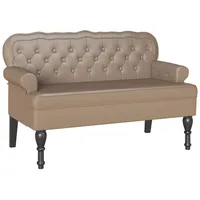 VidaXL Chesterfield Bank Cappuccino 119,5 x 64,5 x 75