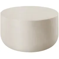Tectake Runder Couchtisch Weiß Keramik 80 x 39,5 cm