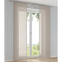 Kutti Boston Schiebevorhang taupe, B:60cm H:175cm, Polyester, Gardinen, Schiebevorhang