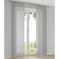 Kutti Boston Schiebevorhang anthra, B:60cm H:225cm, Polyester, Gardinen, Schiebevorhang