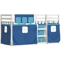 VidaXL Etagenbett mit Vorhängen 90 x 190 cm Kiefer