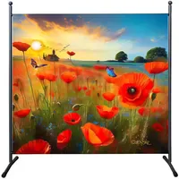 Quick Star Paravent Poppy Meadow mehrfarbig 180 x 180