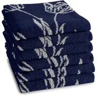 DDDDD Geschirrtuch DDDDD "DDDDD Küchenhandtuch Lisse 50x55 Blau (6er-Pack)",