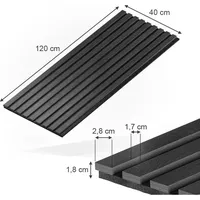 Vicco Wandpaneele Akustik Eiche Schwarz 12 St. 12 x