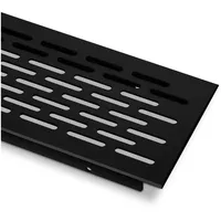 SOTech Lüftungsgitter Lochung Oval Schwarz Eloxiert 500 mm